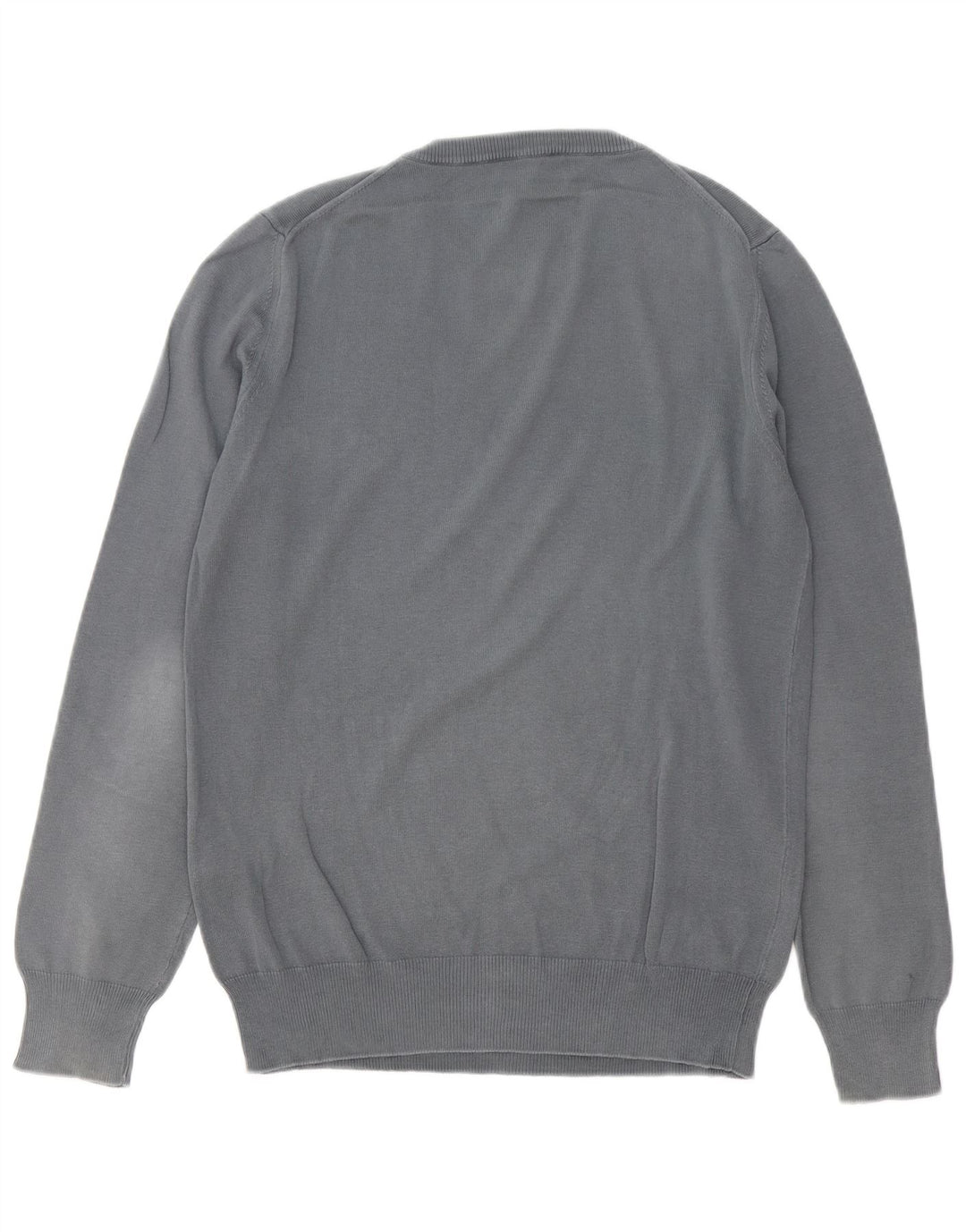 FRED PERRY Herren-Pullover mit Rundhalsausschnitt, mittelgraue Baumwolle