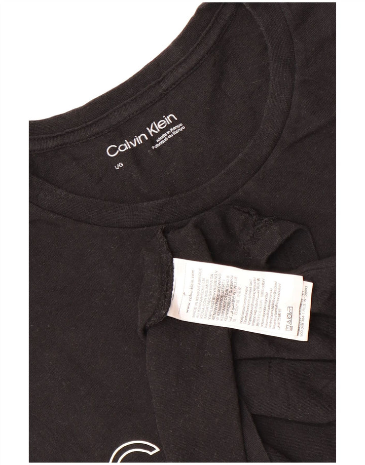 CALVIN KLEIN Herren Graphic Vest Top Large Schwarz Baumwolle