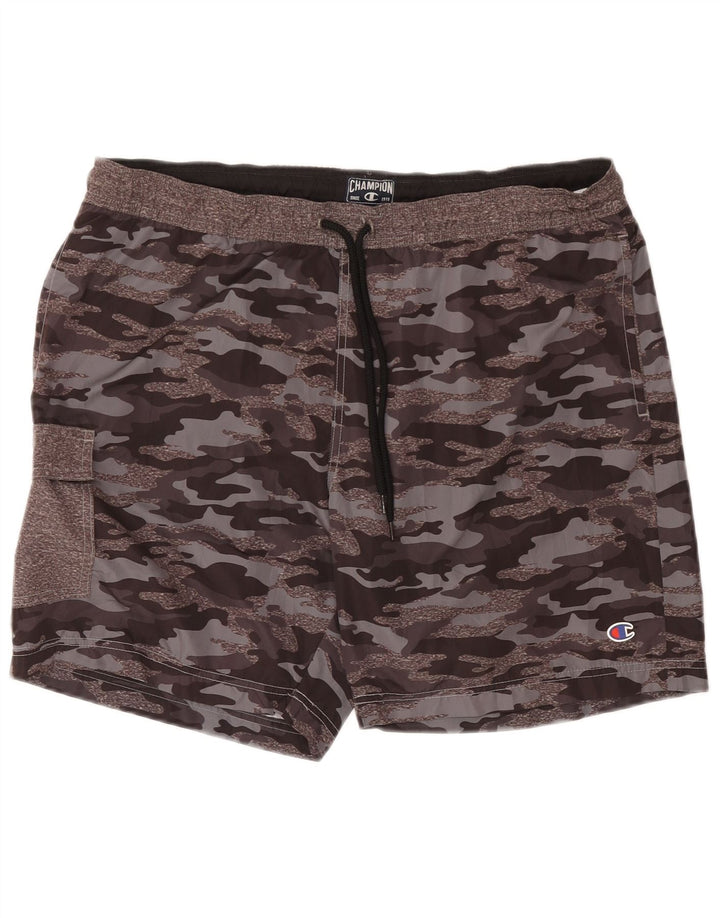 Champion Herren Badeshorts 2XL Grau Camouflage