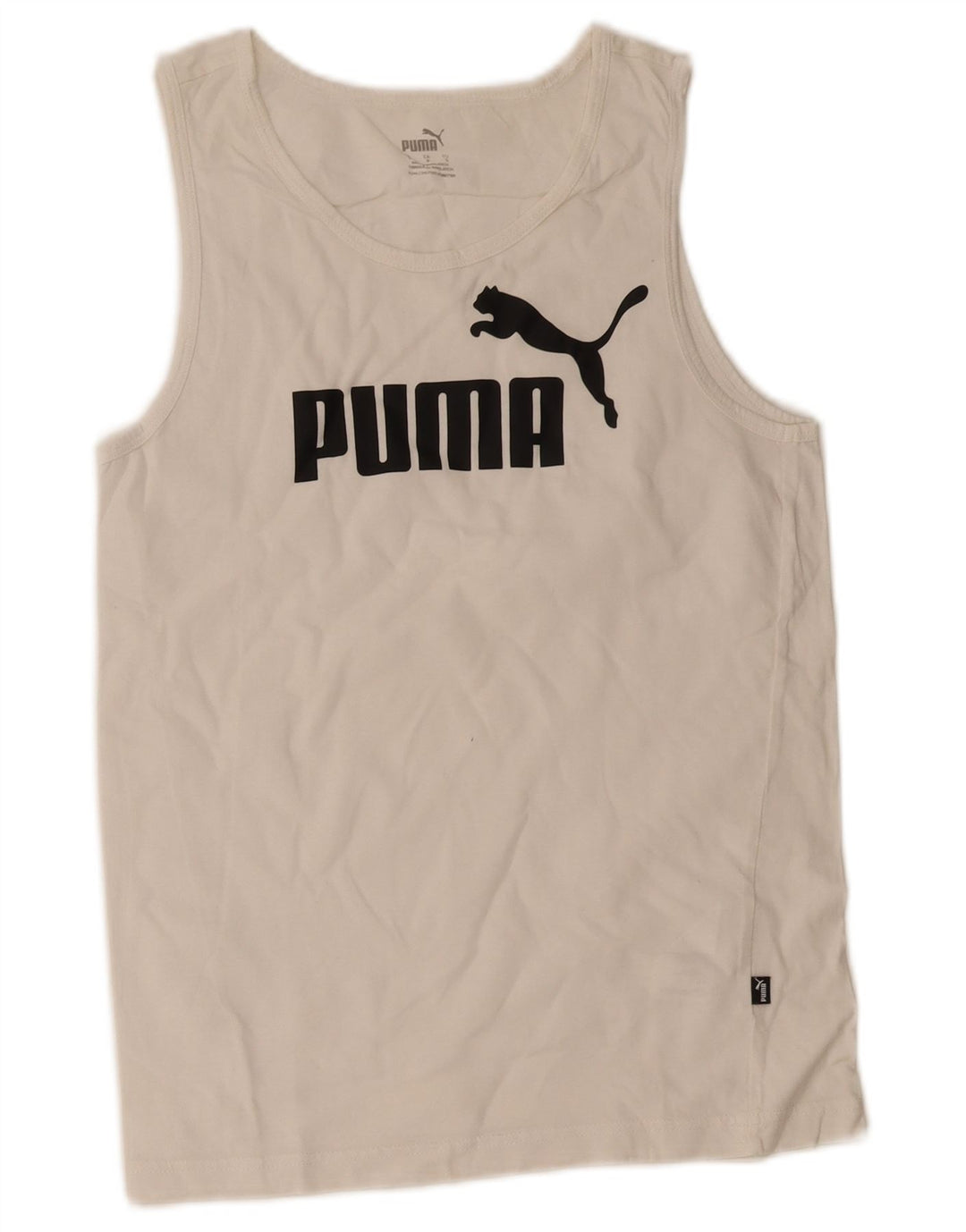 Puma Herren Graphic Vest Top Small Weiße Baumwolle