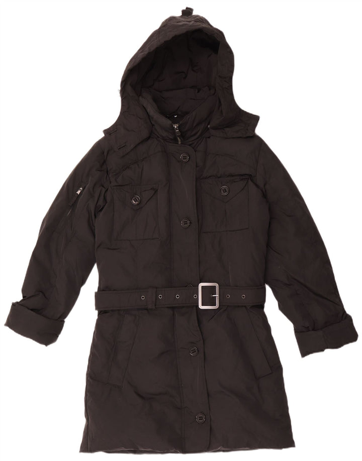 Canadiens Wattierter Damenmantel mit Kapuze, UK 16, Größe L, Schwarz, Polyester