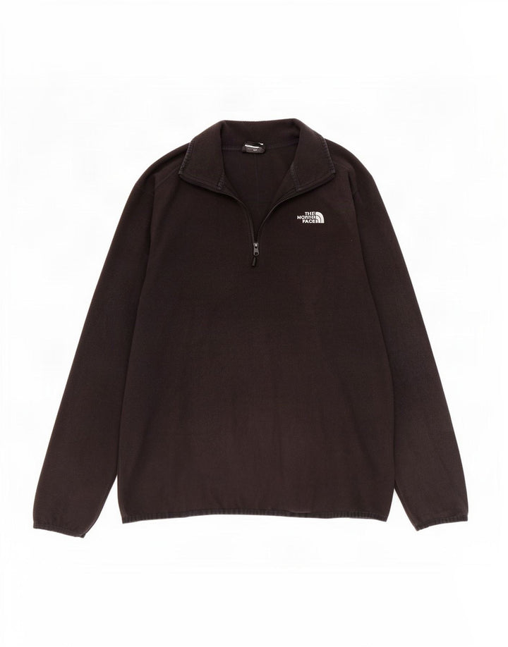 The North Face Herren-Fleecepullover mit Reißverschluss am Hals, Mittelschwarzes Polyester