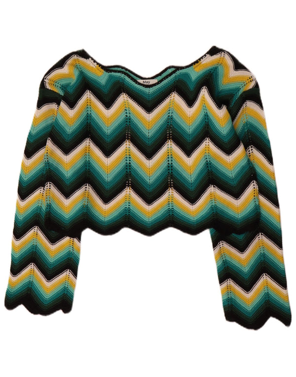 May By Shining Star Damen-Pullover mit V-Ausschnitt, Gr. 14, mittelmehrfarbig