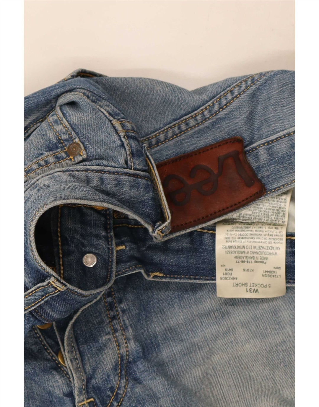 Lee Herren Jeansshorts W31 mittelblaue Baumwolle
