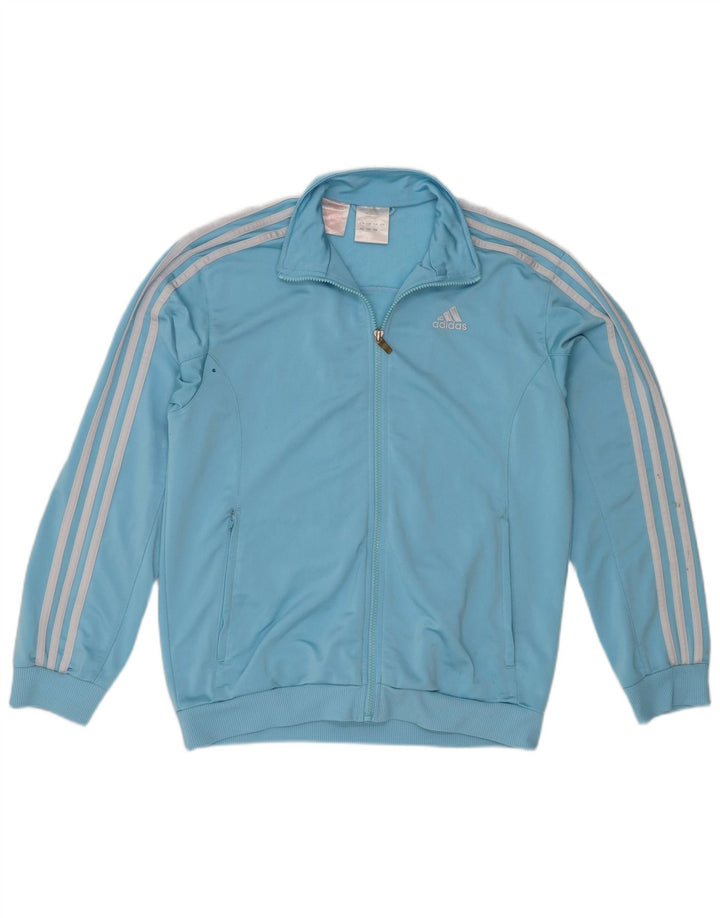 Adidas Jungen Trainingsanzug Top Jacke 13-14 Jahre Blaues Polyester