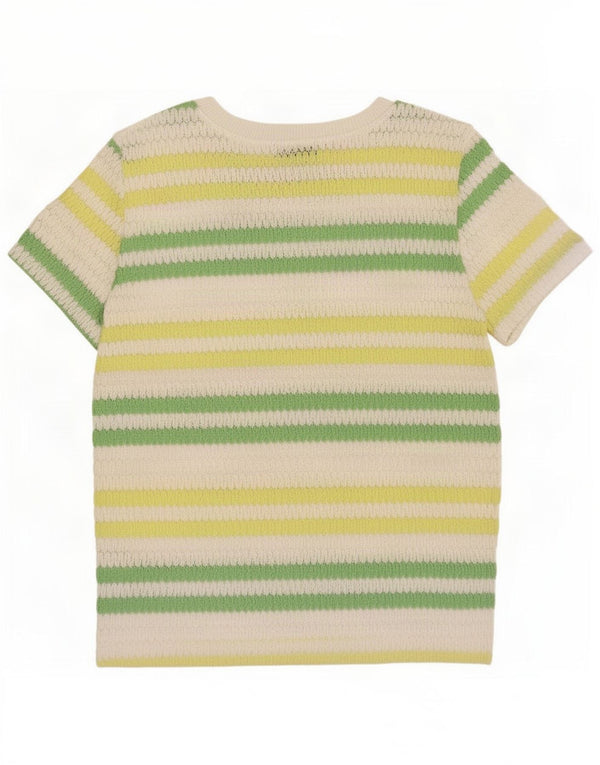 Zara Damen-Strickblusenoberteil, UK 10, klein, mehrfarbig, gestreift, Polyester
