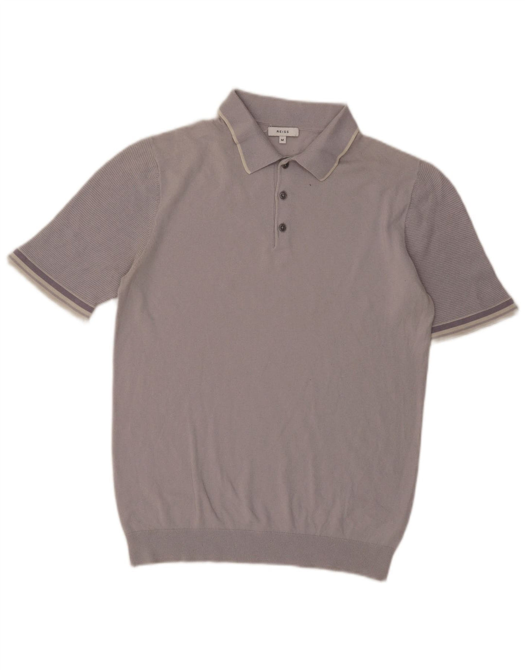 Reiss Herren-Poloshirt aus mittelgrauer Baumwolle