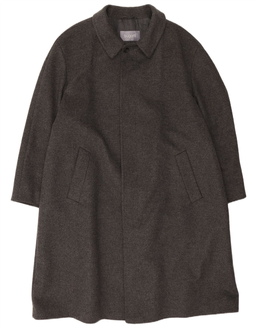 Bugatti Herrenmantel UK 42 XL Graue Wolle