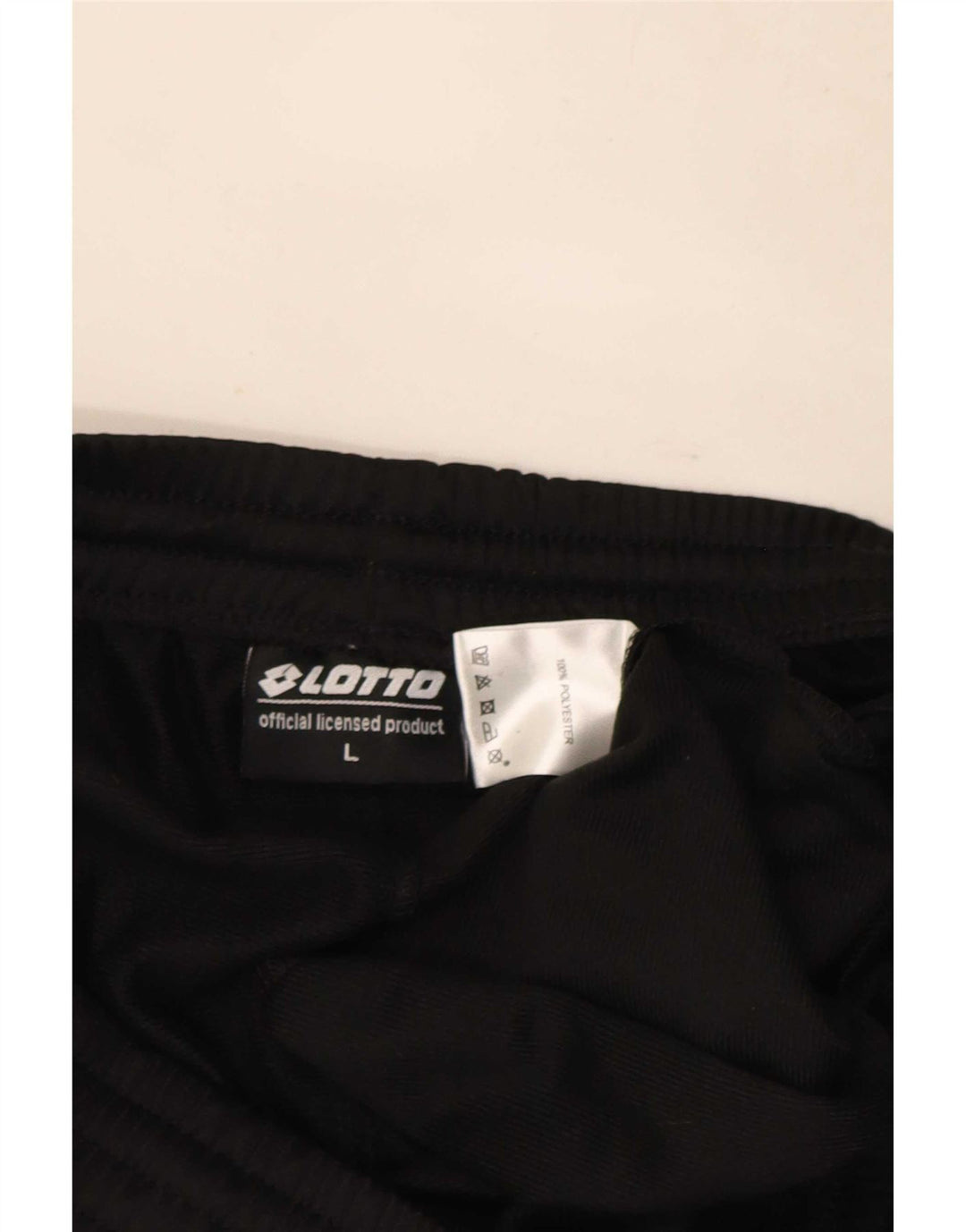 Lotto Herren-Trainingshose, Jogginghose, Größe L, Schwarz, Polyester