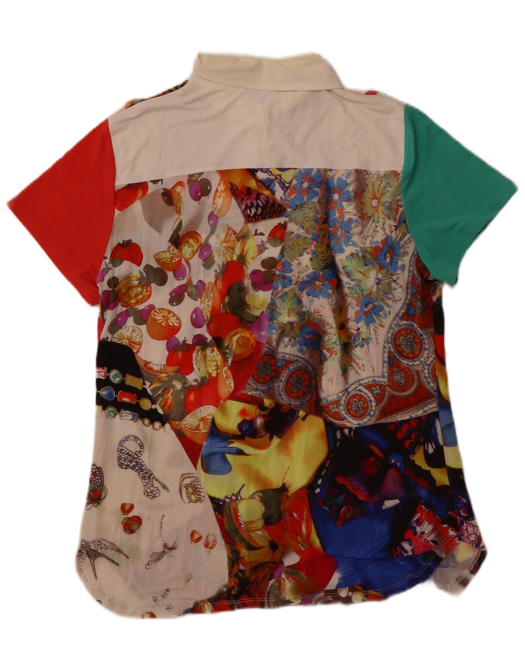 BAGARRY Damen-Pullover-Hemdbluse, Größe M, mehrfarbig, Patchwork