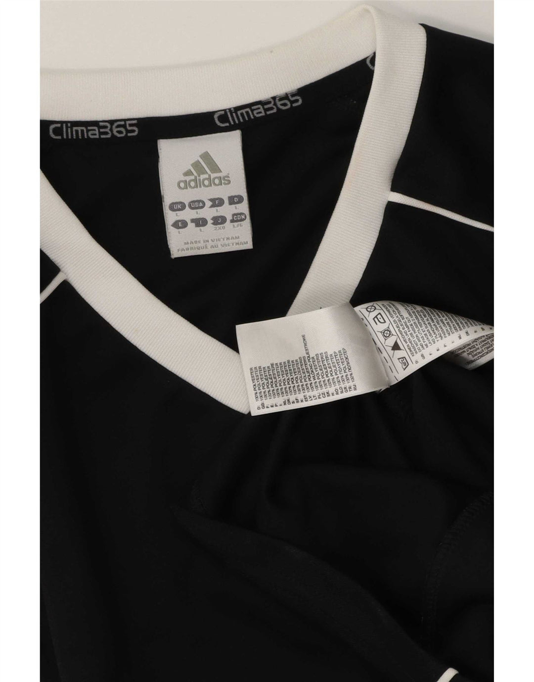 Adidas Herren Clima 365 Graphic T-Shirt Top Large Schwarz Colourblock Polyester