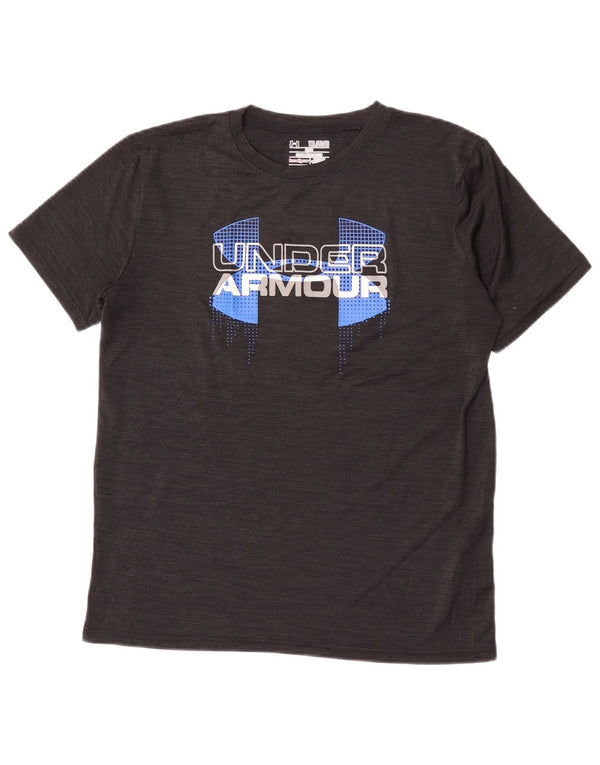 Under Armour Jungen Heat Gear Graphic T-Shirt Top 13–14 Jahre XL Schwarz