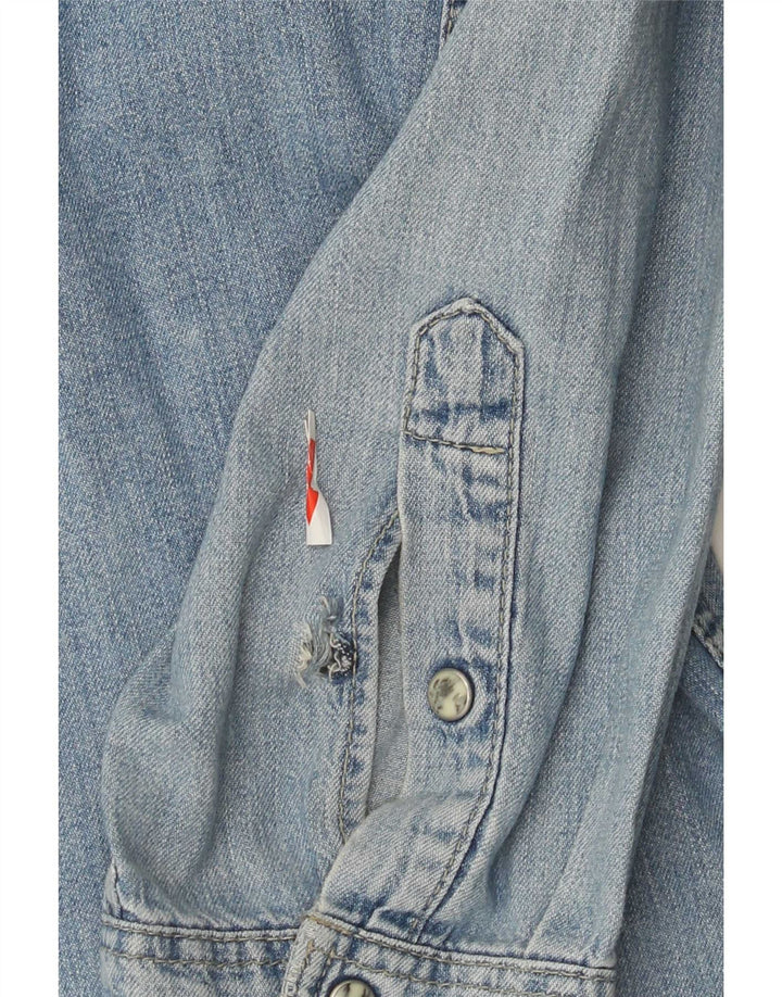 Wrangler Herren Jeanshemd 2XL Blaue Baumwolle