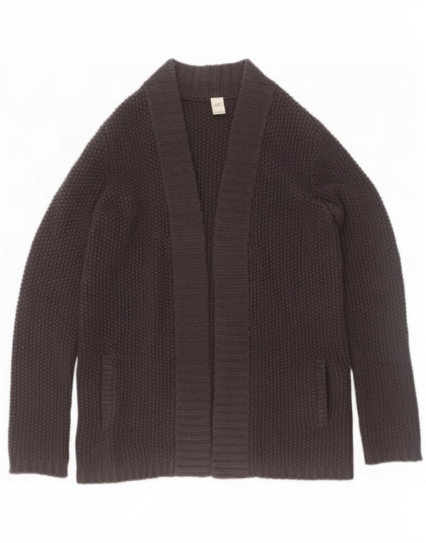 Gap Damen Langer, übergroßer, offener Cardigan-Pullover, UK 14, mittelschwarze Wolle