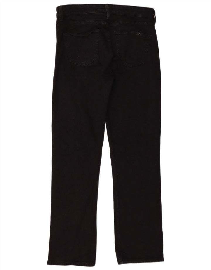 Zara Damen Straight Jeans EU 40 Medium W30 L32 Schwarz