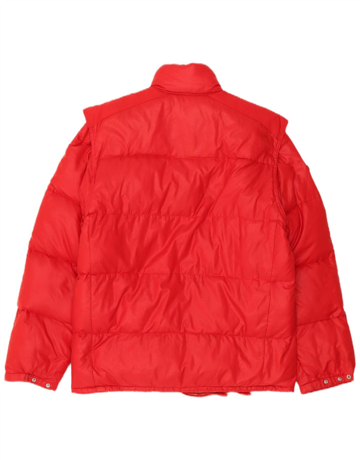 Vintage Herren Wattierte Jacke UK 40 Großes rotes Polyamid