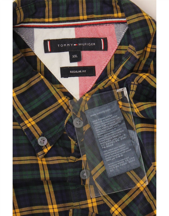 Tommy Hilfiger Herren-Hemd mit normaler Passform, 2XL, mehrfarbig, kariert, Baumwolle