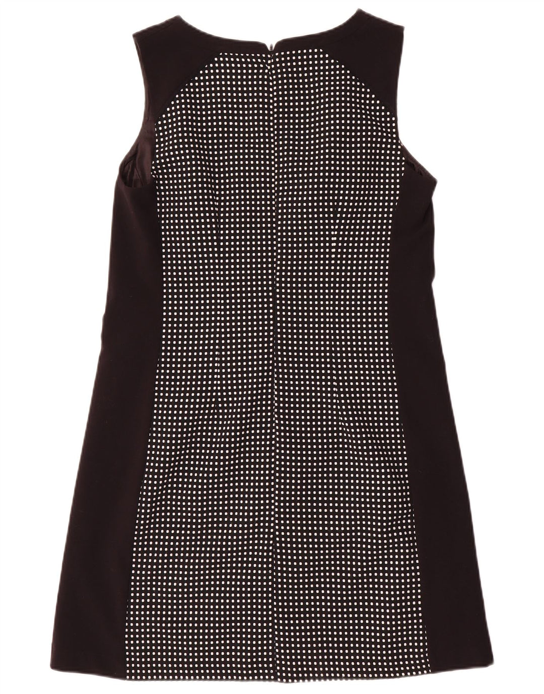 Next Ärmelloses A-Linien-Kleid für Damen, UK 12, Mittelschwarz geflecktes Polyester