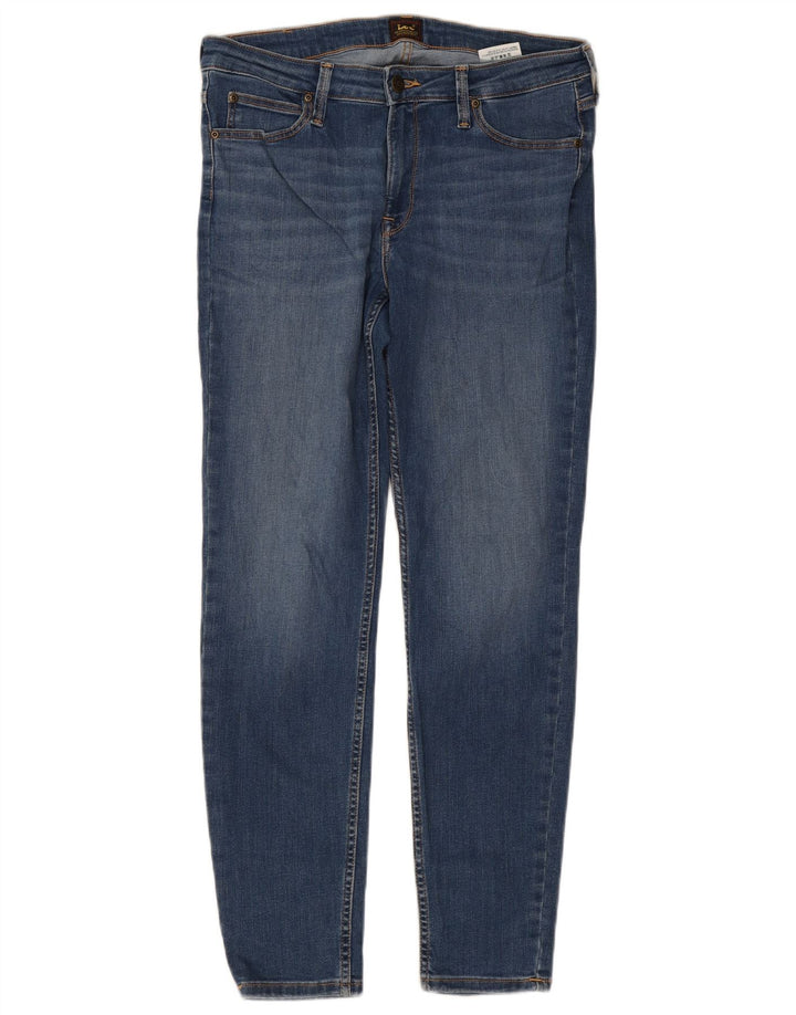Lee Damen Scarlett Slim Jeans W31 L31 Blaue Baumwolle