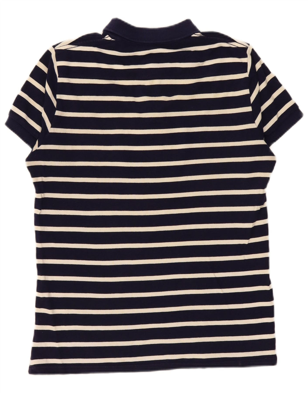 French Connection Herren-Poloshirt aus mittelblauer, gestreifter Baumwolle