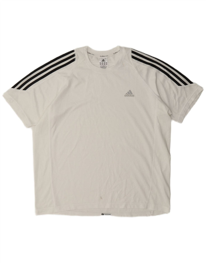 Adidas Herren Climacool T-Shirt Top Large Weiß Polyester