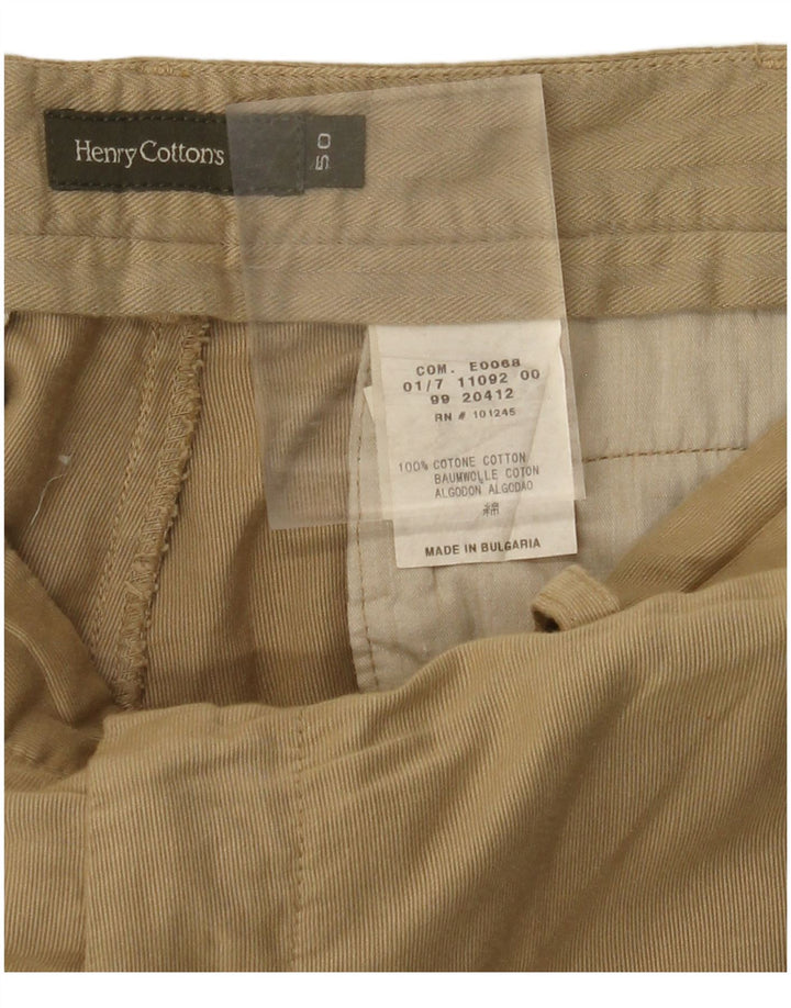 HENRY COTTONS Gerade Chino-Hose für Herren, IT 50, Größe L, W32, L29, Beige