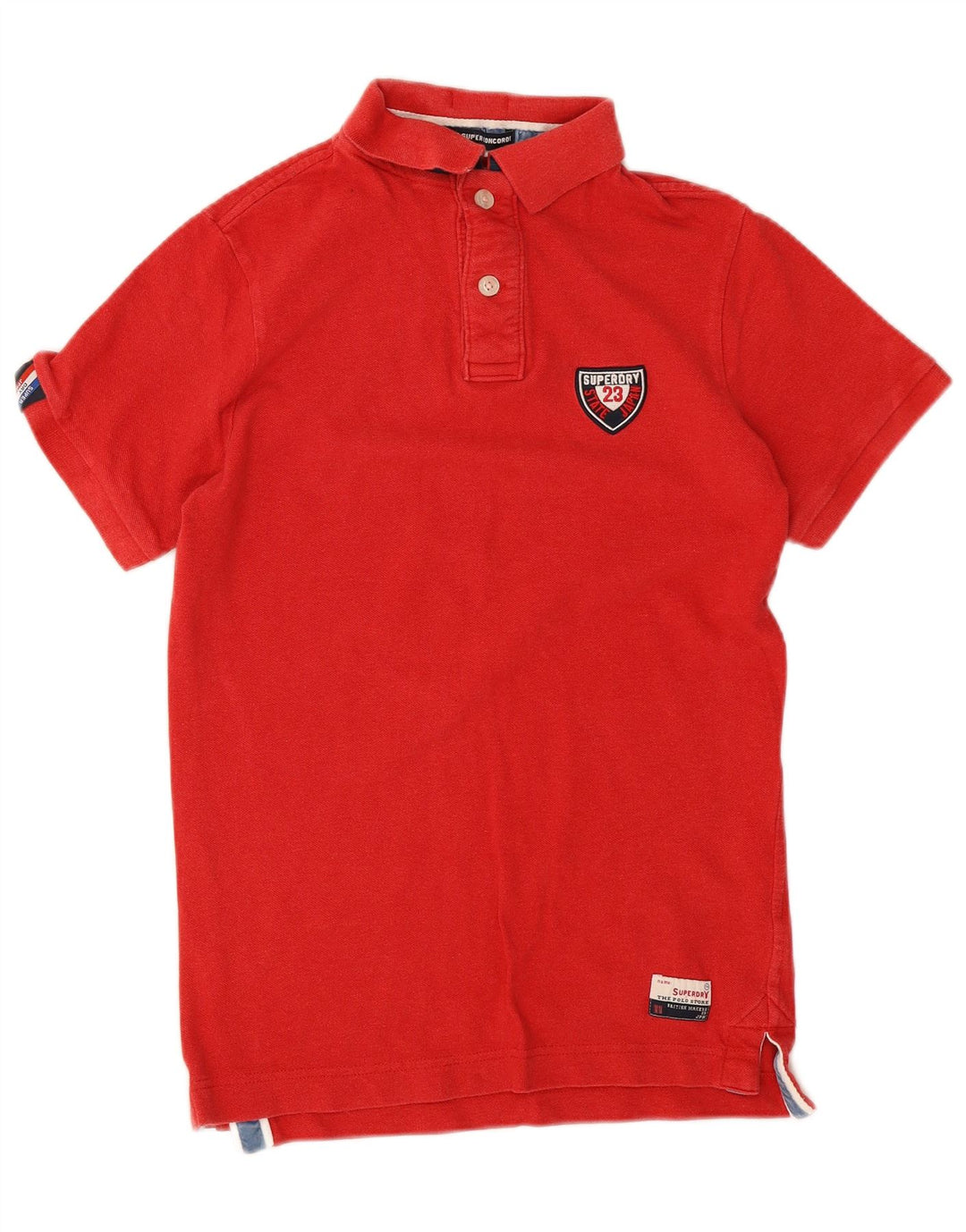 Superdry Herren Rugby-Poloshirt mit Grafik, Größe S, Rot, Baumwolle