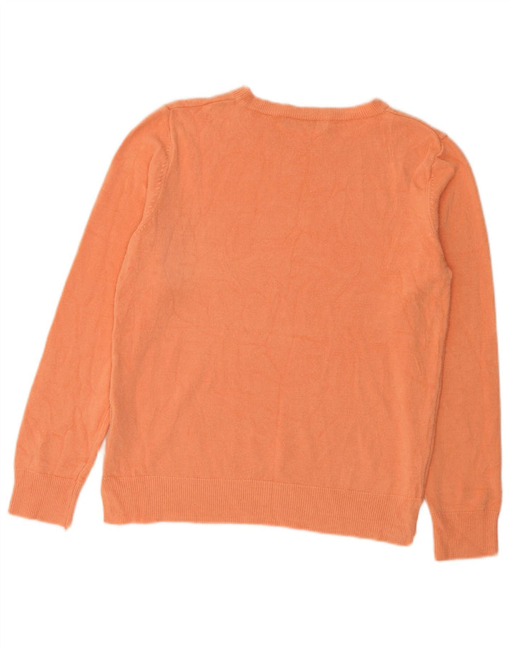 Marks & Spencer Damen-Pullover mit Rundhalsausschnitt, UK 12, Mittelorange, Acryl