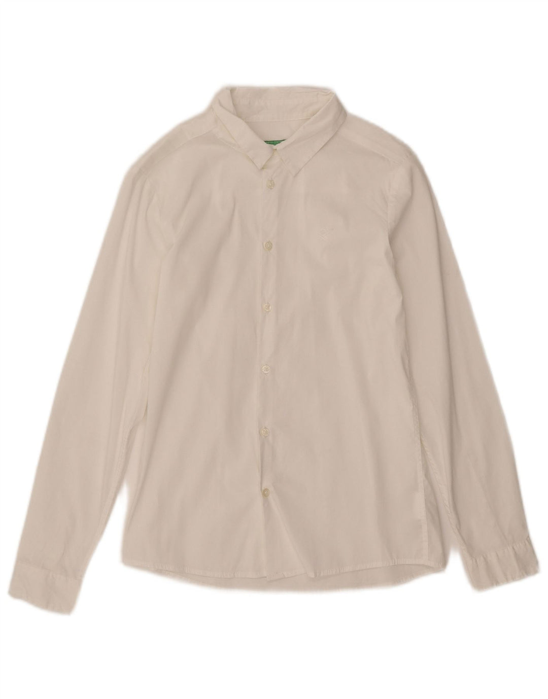 United Colors of Benetton Jungen-Hemd, 10–11 Jahre, XL, weiße Baumwolle
