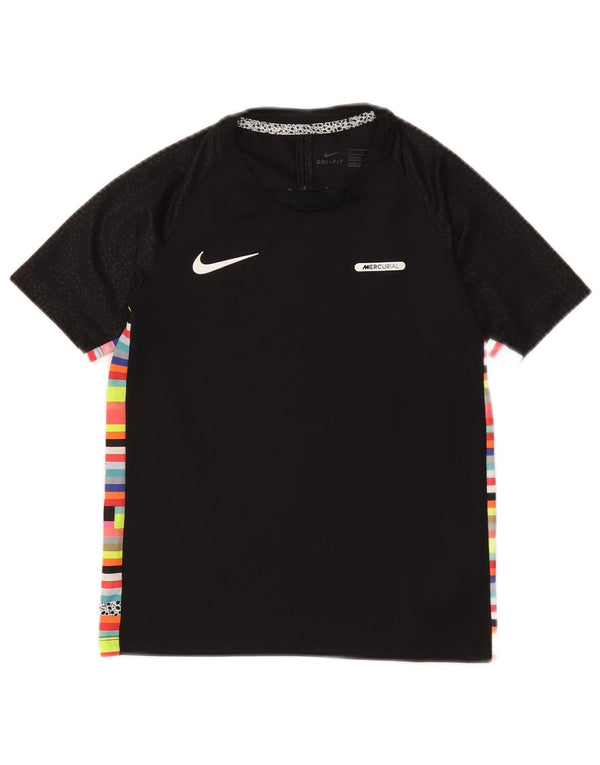 Nike Jungen-T-Shirt mit Grafik, 8–9 Jahre, Größe S, schwarz gestreift, Polyester