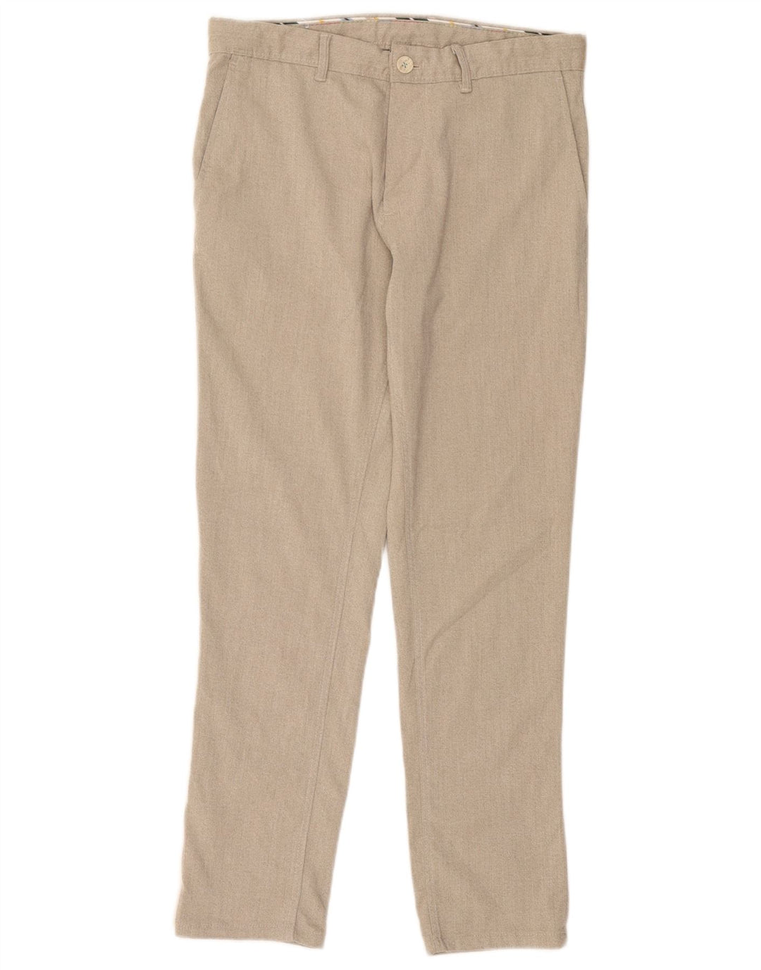 Gerade Chino-Hose für Herren von Zara, EU 40, mittelgroß, W31, L28, Beige, Polyester