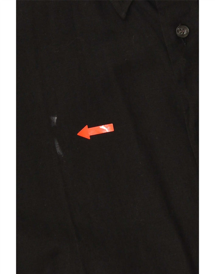 Trussardi Herren Kurzarmhemd Größe 40 151/2 Medium Schwarz