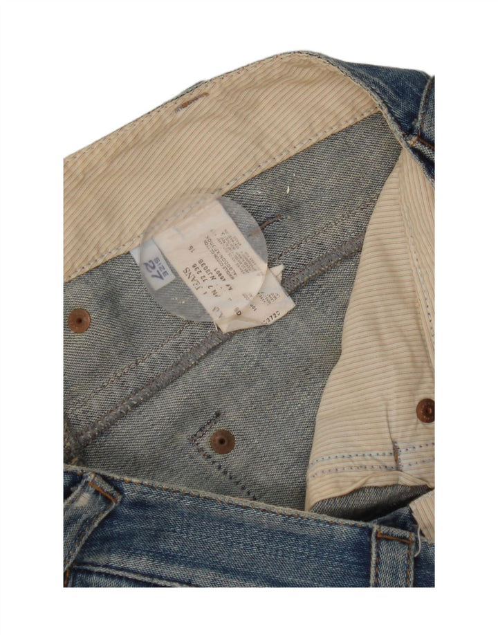 Armani Damen Straight Jeans W27 L31 Blaue Baumwolle