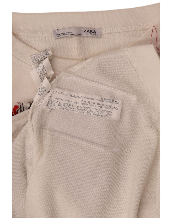 ZARA Damen-Sweatshirt in Übergröße, Gr. 14, Mittelweiß, Farbblock