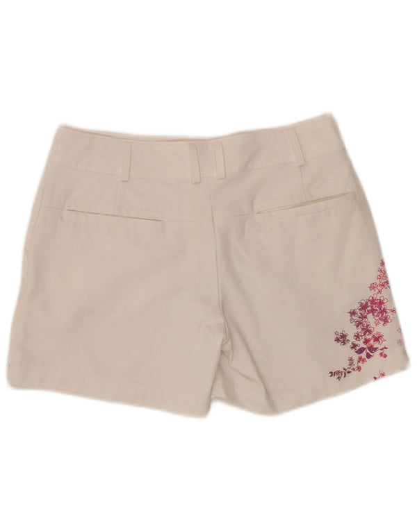 Nike Damen Golf Graphic Chino Shorts Small W28 Weiß geblümtes Polyester