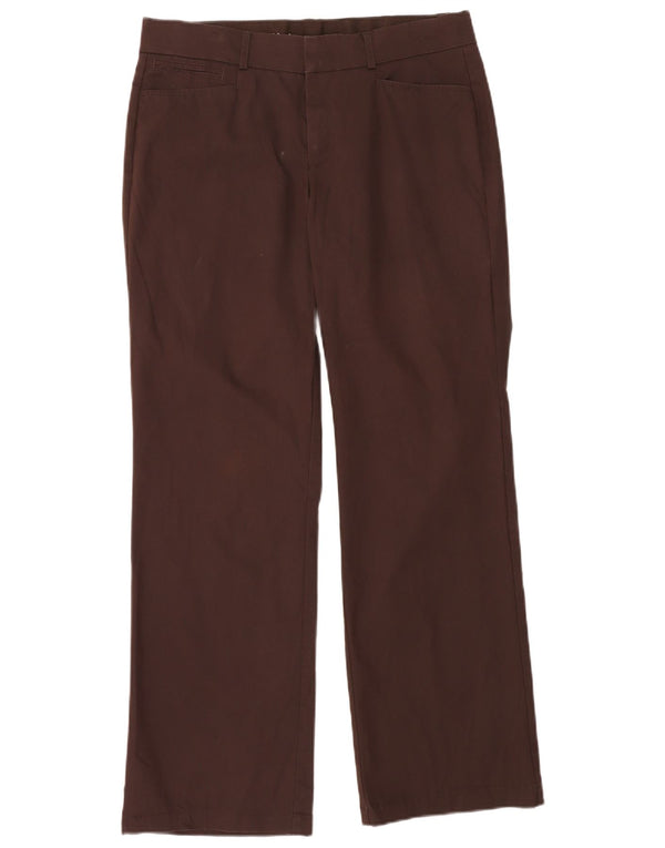 DOCKERS Mens Straight Casual Trousers US 12 Large W34 L32 Brown Cotton