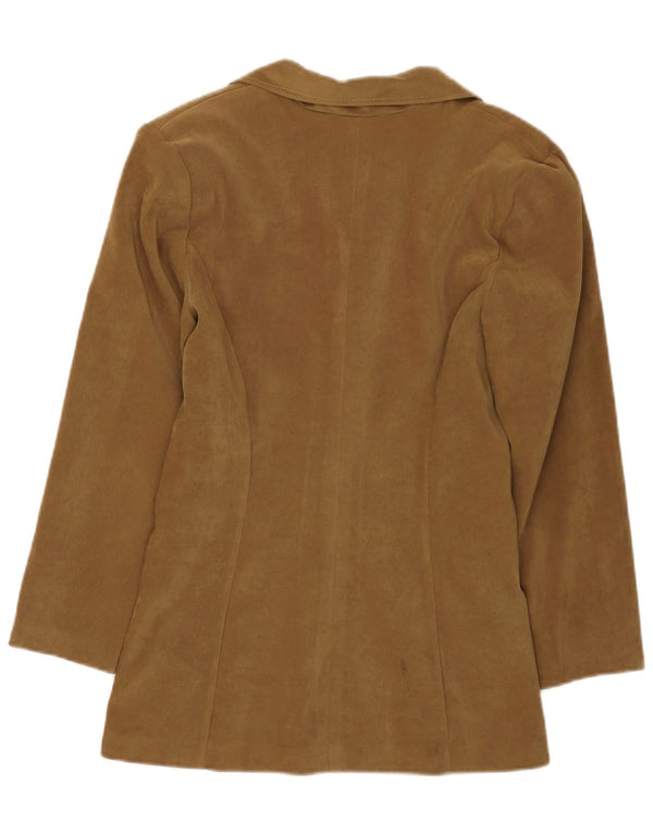 Vintage Damen 4-Knopf-Blazerjacke UK 10 Small Khaki