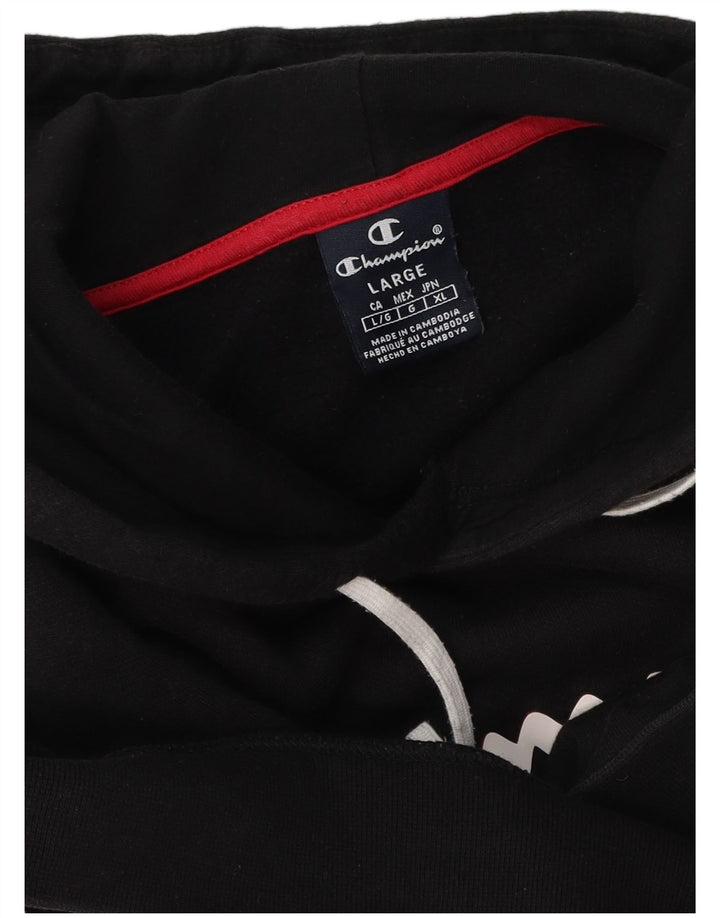 Champion Herren-Kapuzenpullover mit Grafik, Größe L, Schwarz
