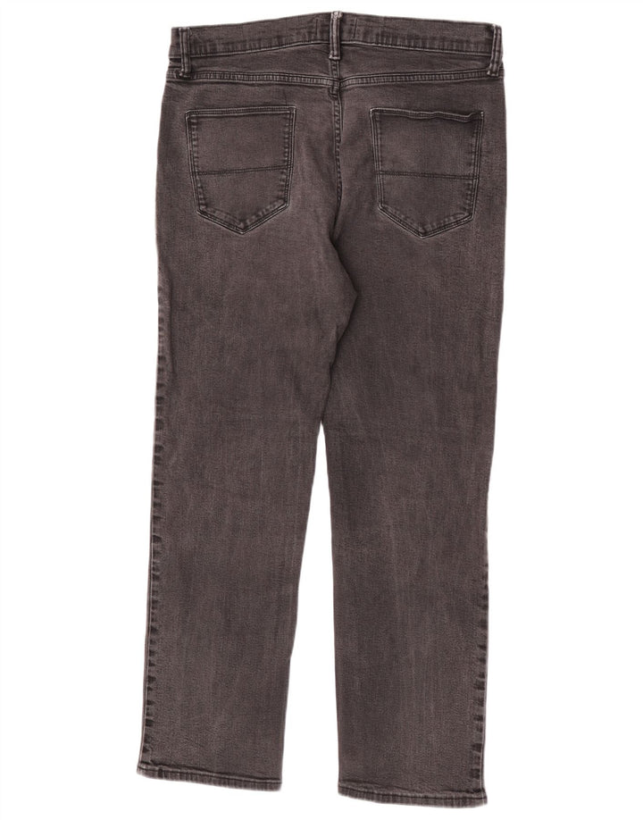 Marks & Spencer Herren Straight Jeans W36 L31 Graue Baumwolle