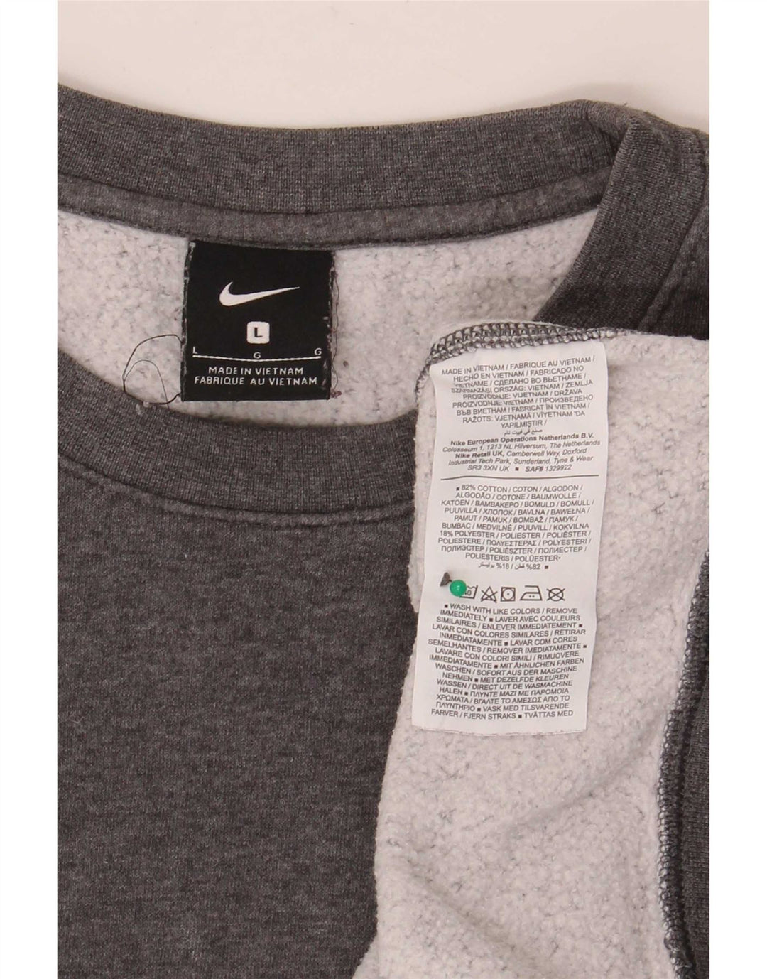 Nike Herren-Sweatshirt „Eagles Graphic“, groß, aus grauer Baumwolle