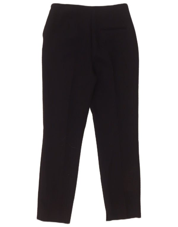 Zara Damen Slim Anzughose XS W25 L27 Schwarz Polyester
