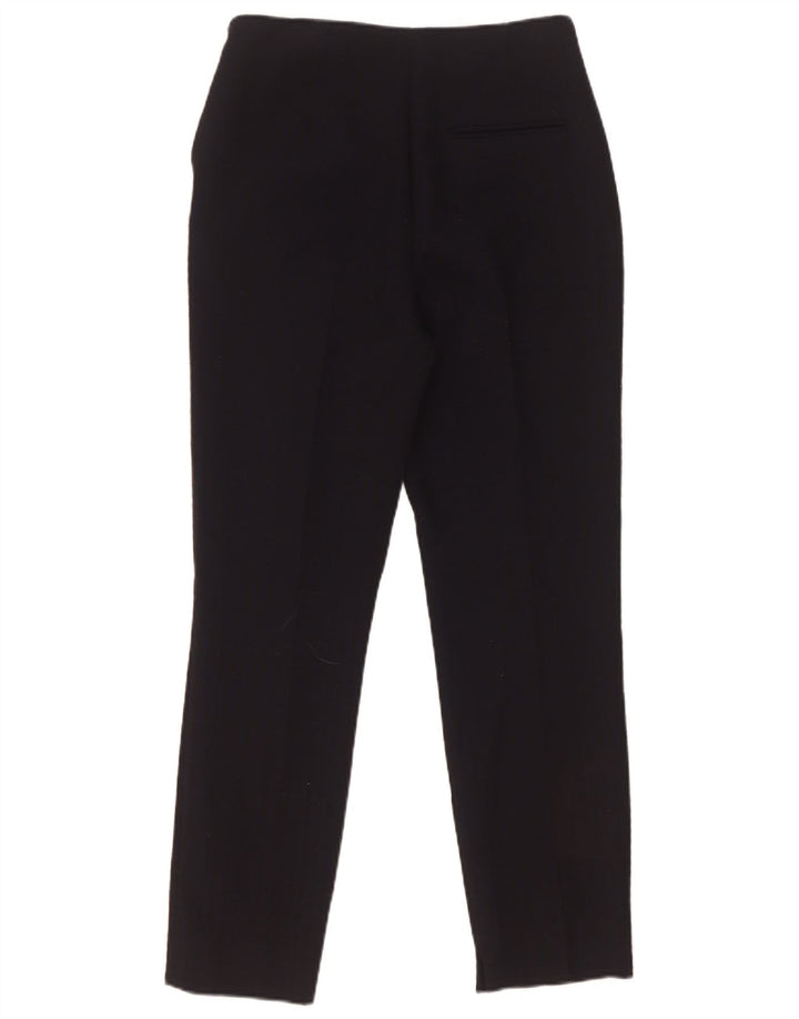Zara Damen Slim Anzughose XS W25 L27 Schwarz Polyester