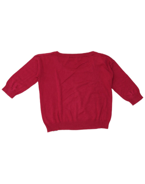 Best Company Damen Crop Pullover mit U-Boot-Ausschnitt, UK 14, Mittelrot