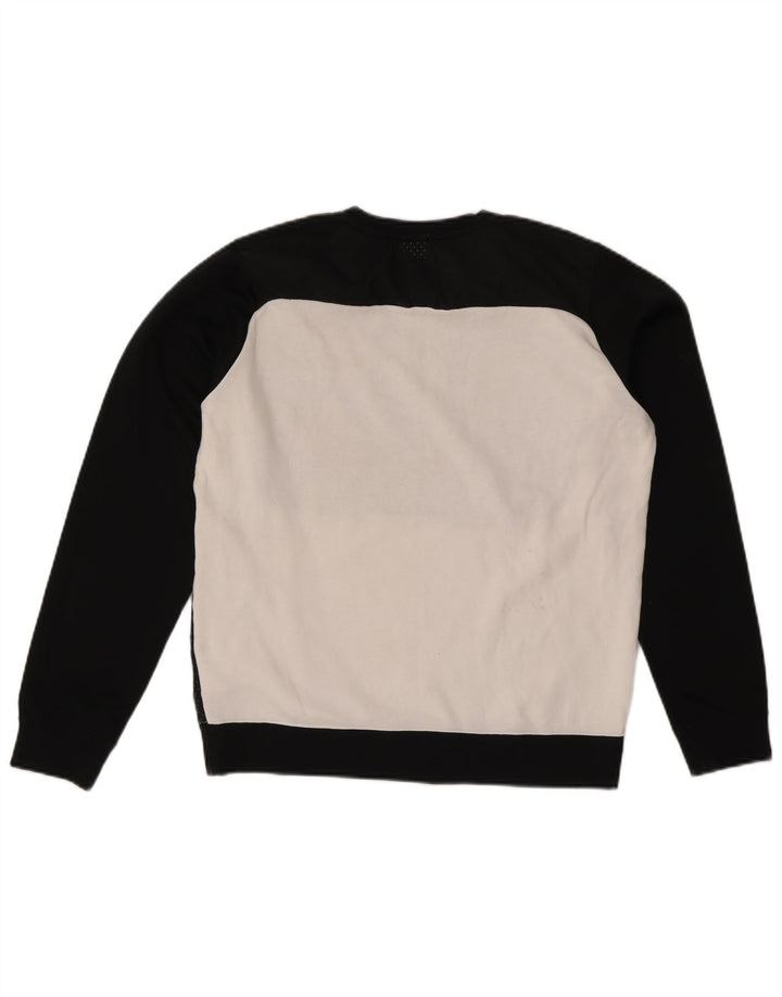 Nike Herren-Sweatshirt mit Grafik, mittelgroß, Schwarz, Colourblock-Baumwolle