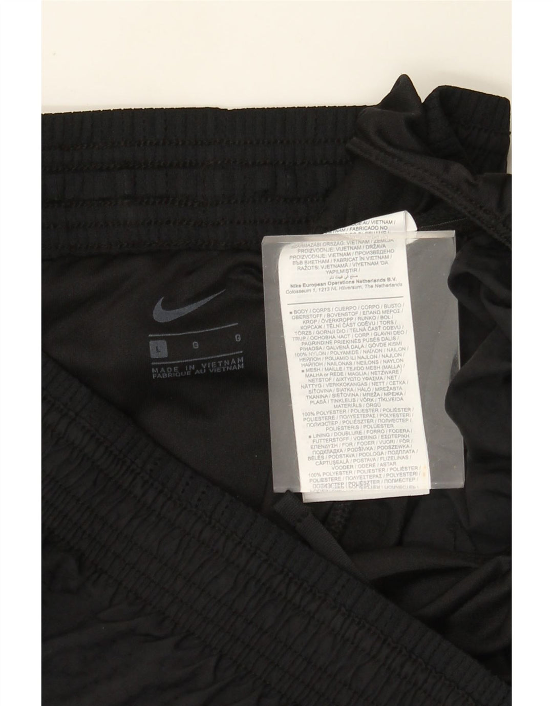 Nike Damen Graphic Sport Shorts UK 14 Large Schwarz Nylon