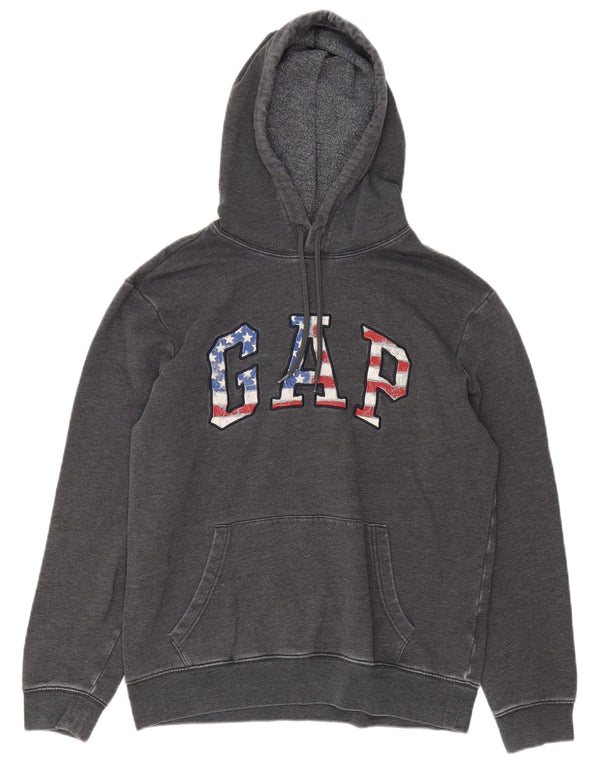 Gap Herren-Kapuzenpullover mit Grafik, mittelgraue Baumwolle