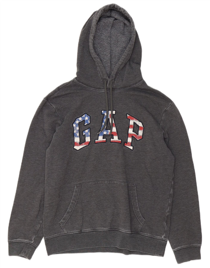 Gap Herren-Kapuzenpullover mit Grafik, mittelgraue Baumwolle