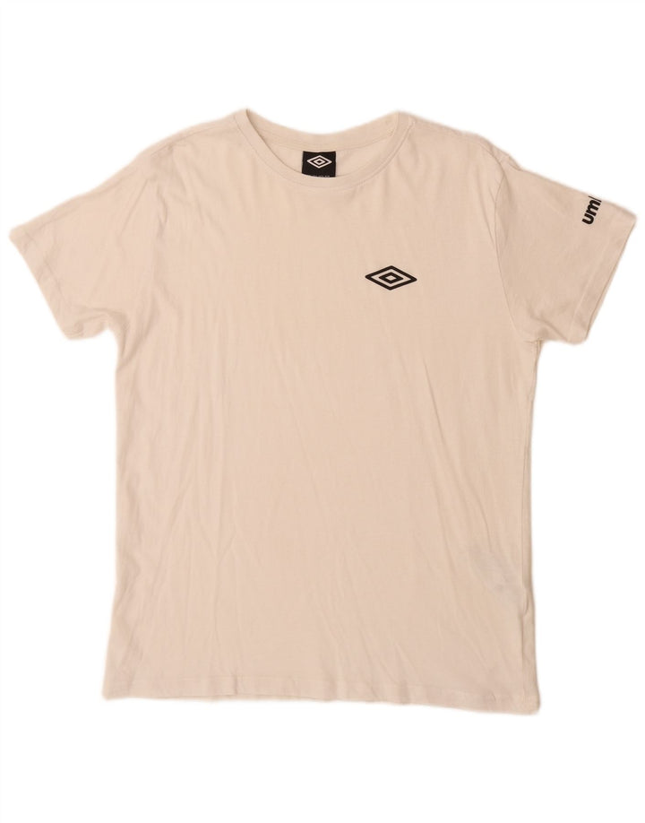 UMBRO Herren T-Shirt Top Large Weiß Baumwolle