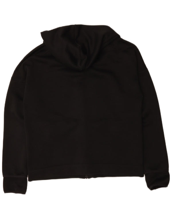 Adidas Herren-Kapuzenpullover mit Reißverschluss, groß, aus schwarzem Polyester