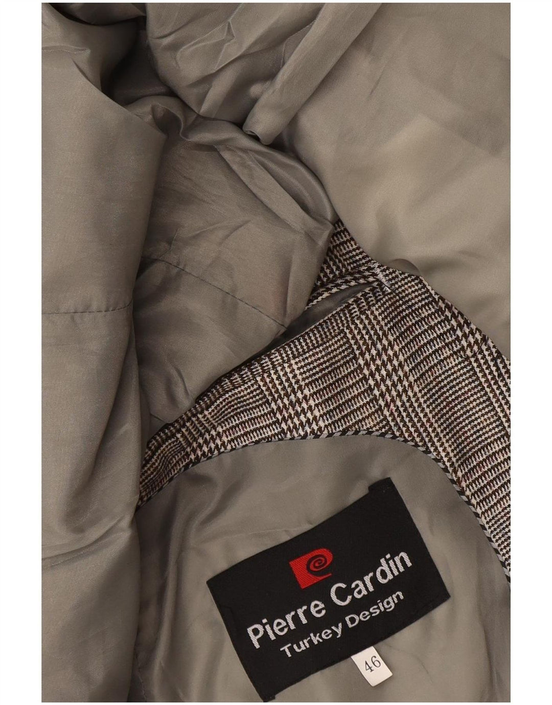 Pierre Cardin Herren-Blazer mit 1 Knopf, EU 46, kleiner grauer Hahnentrittmuster
